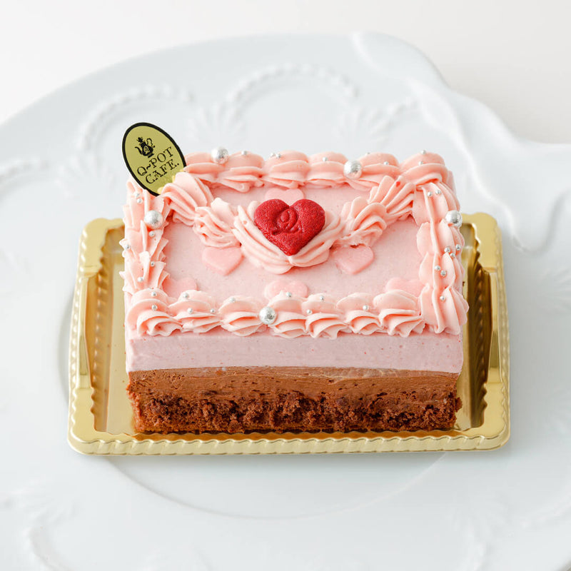 【Q-pot CAFE.】Cake.jp限定/Love Heart Letter Cake (7.5cm×11cm※2～3名様)