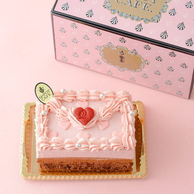 【Q-pot CAFE.】Cake.jp限定/Love Heart Letter Cake (7.5cm×11cm※2～3名様)