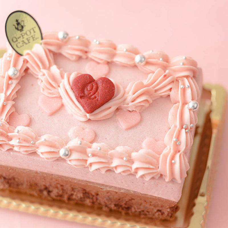 【Q-pot CAFE.】Cake.jp限定/Love Heart Letter Cake (7.5cm×11cm※2～3名様)