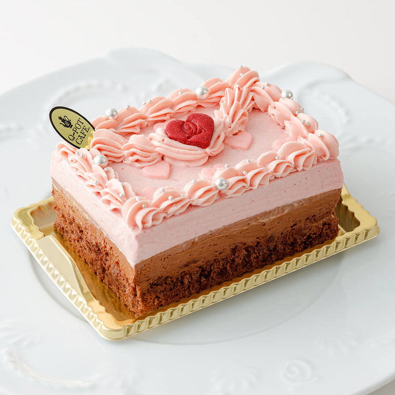 【Q-pot CAFE.】Cake.jp限定/Love Heart Letter Cake (7.5cm×11cm※2～3名様)