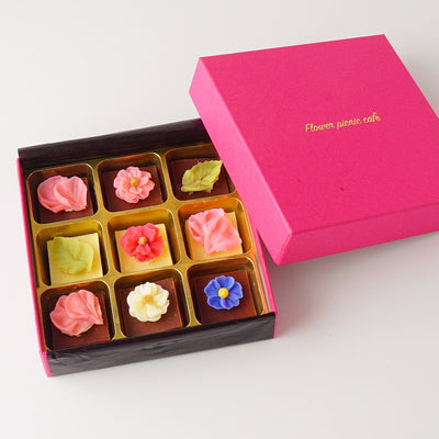 【Cake.jp限定】食べられるお花のバレンタインチョコレート/9個入 バレンタイン2023